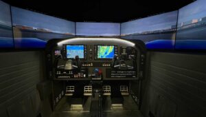 Piper Seminole flight simulator cockpit
